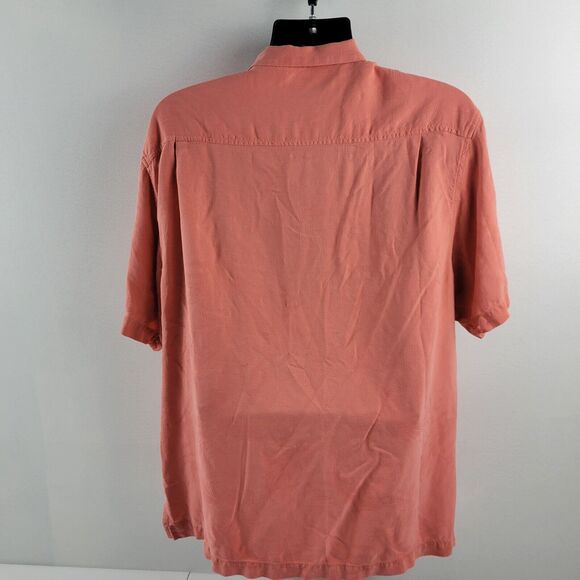 Tommy Bahama Silk short sleeve button down shirt XL salmon 3156 - Picture 6 of 12